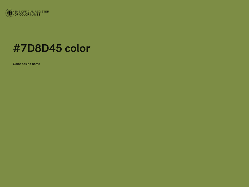 #7D8D45 color image
