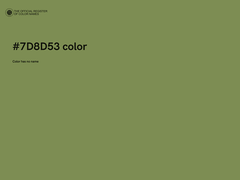 #7D8D53 color image