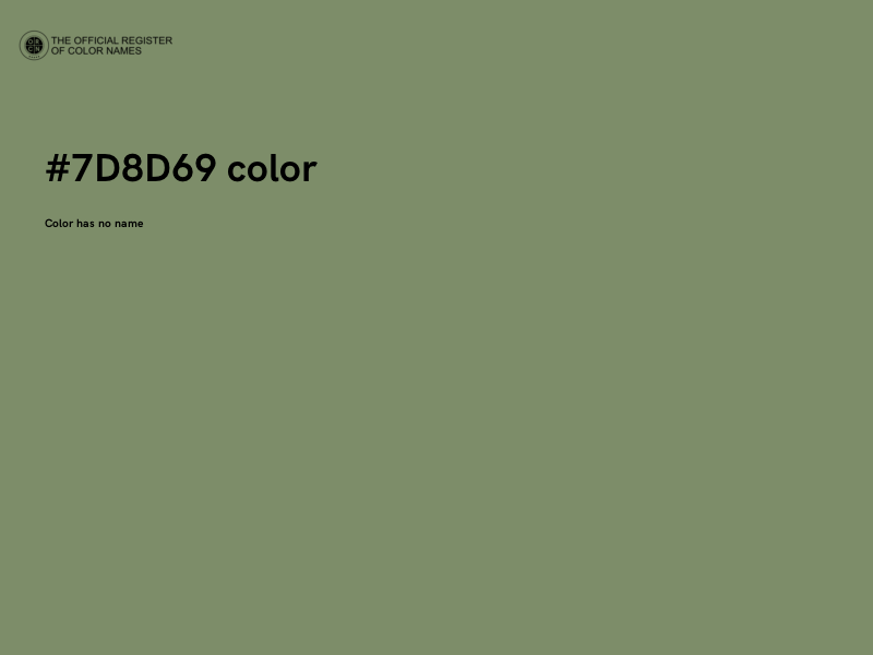 #7D8D69 color image