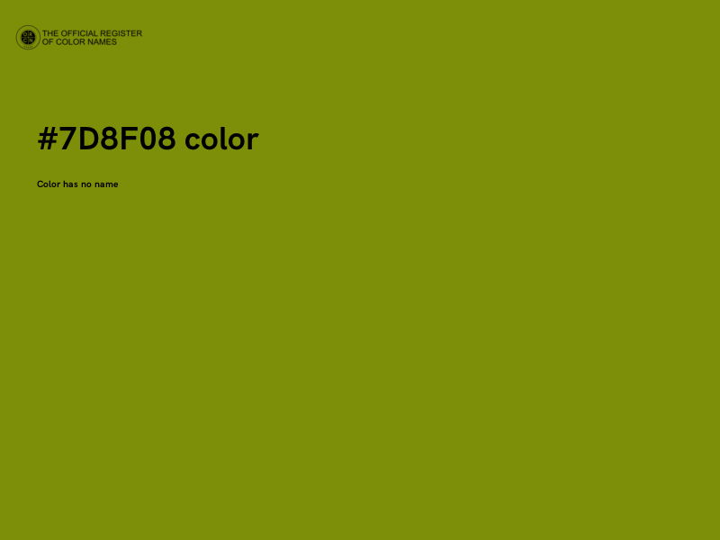 #7D8F08 color image