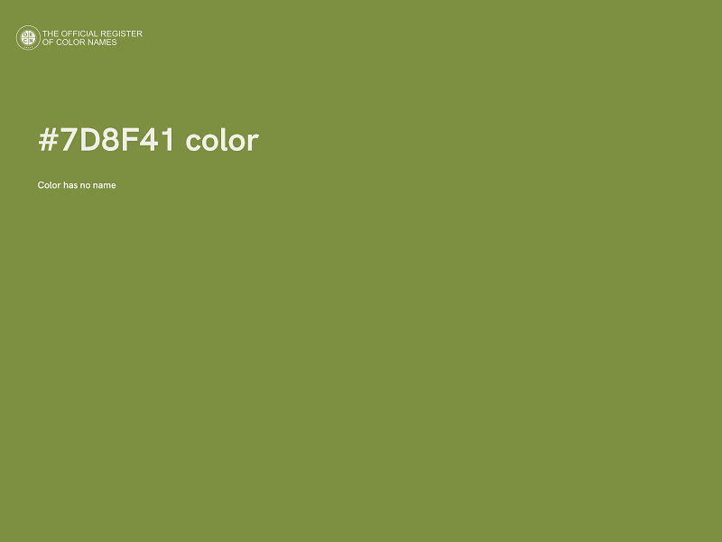#7D8F41 color image