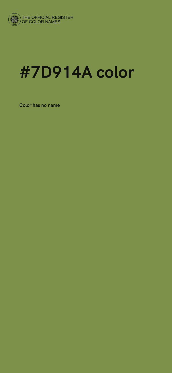 #7D914A color image