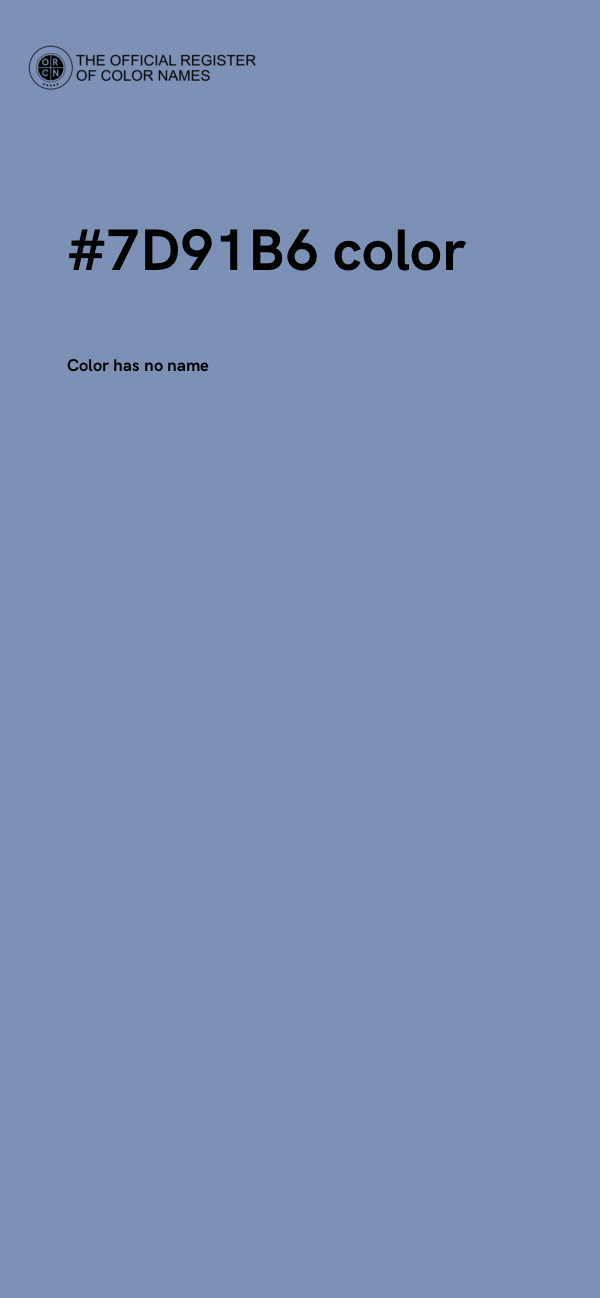 #7D91B6 color image