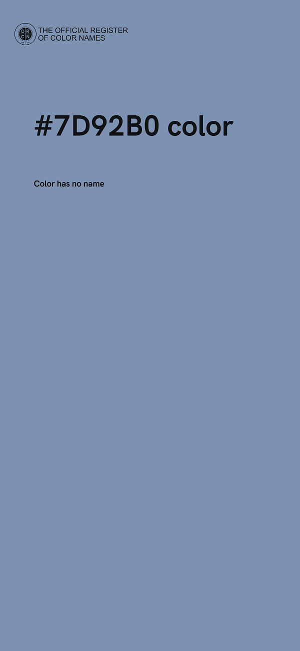 #7D92B0 color image