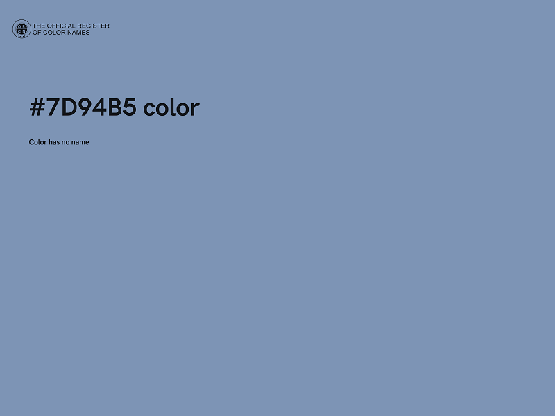 #7D94B5 color image