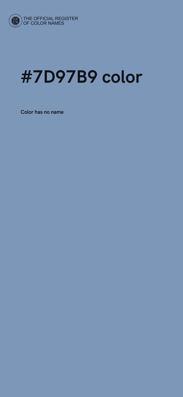 #7D97B9 color image