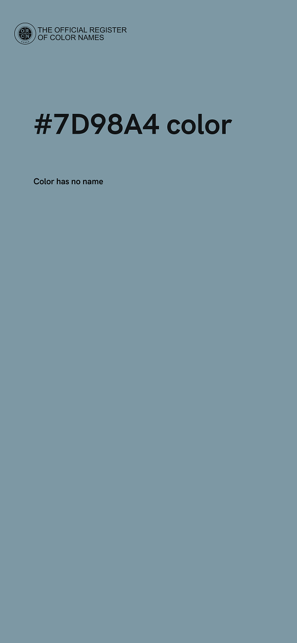 #7D98A4 color image