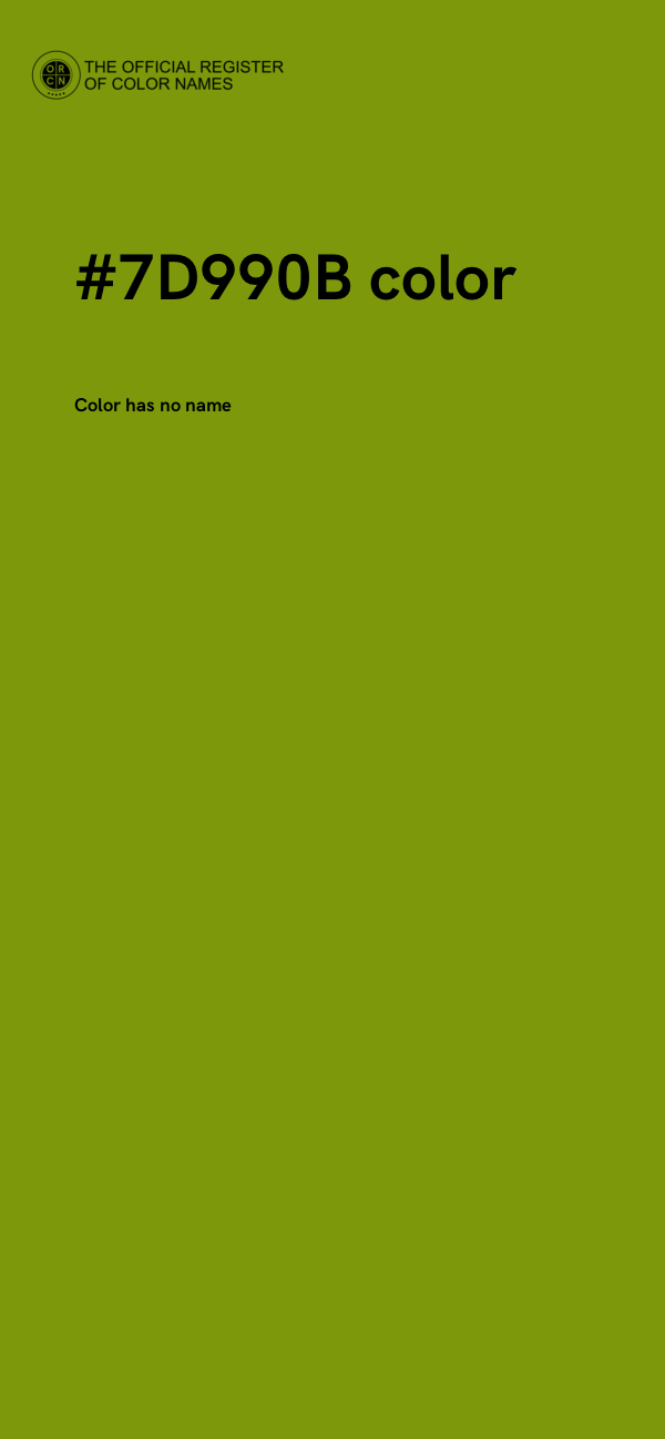 #7D990B color image