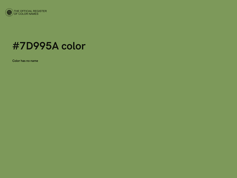 #7D995A color image