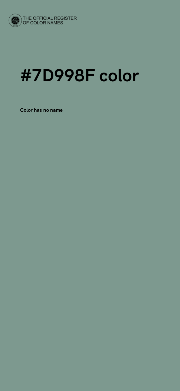 #7D998F color image