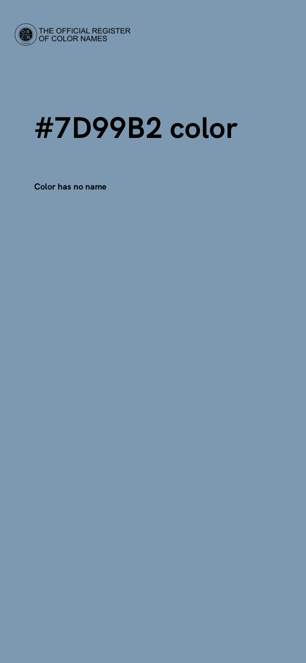 #7D99B2 color image