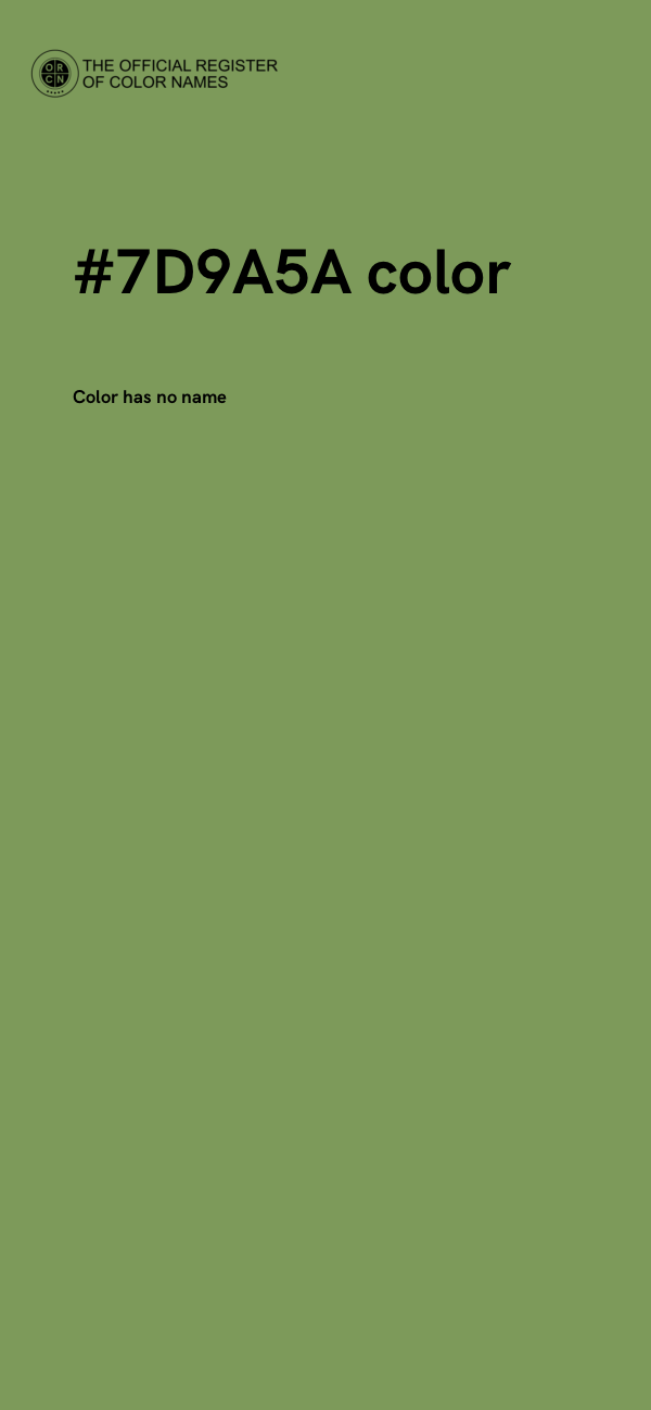 #7D9A5A color image