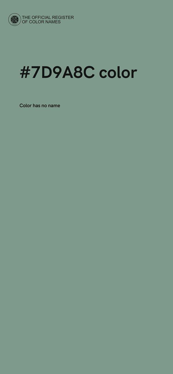 #7D9A8C color image