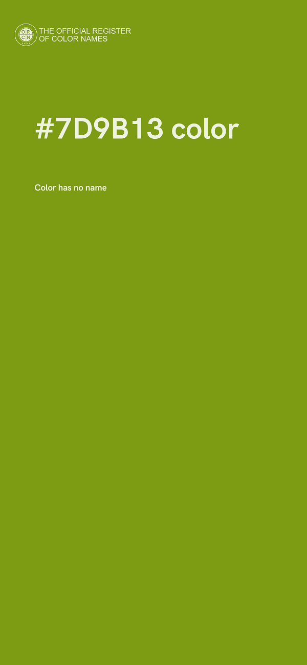 #7D9B13 color image