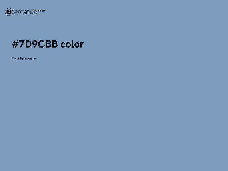 #7D9CBB color image