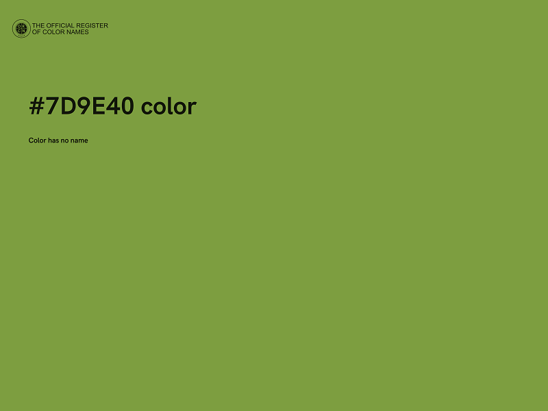 #7D9E40 color image