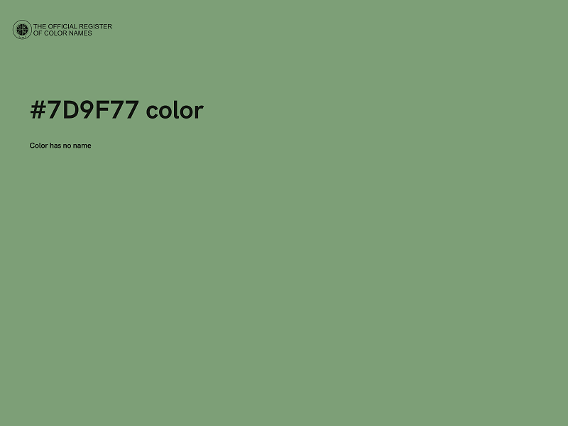 #7D9F77 color image