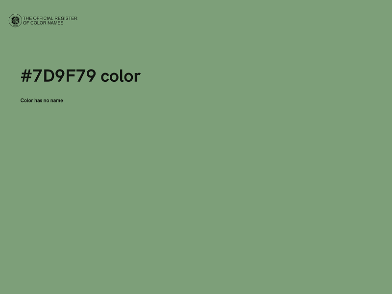 #7D9F79 color image