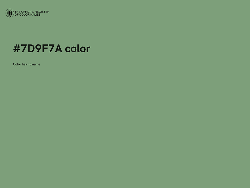 #7D9F7A color image