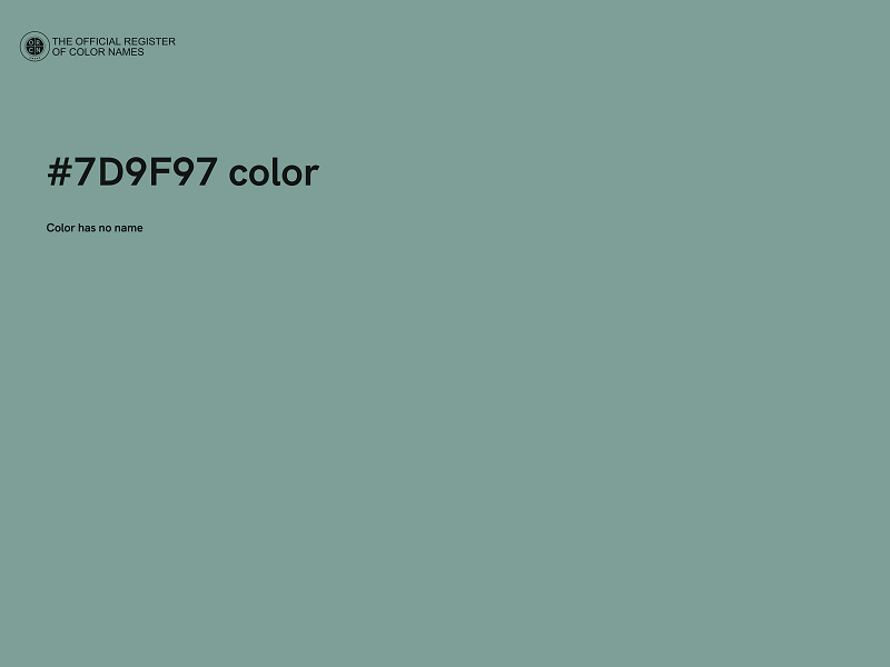 #7D9F97 color image