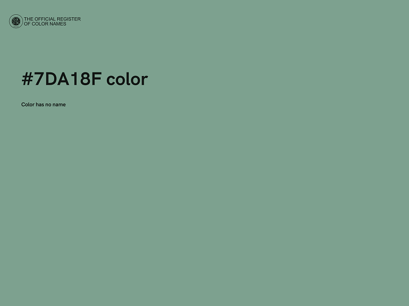 #7DA18F color image