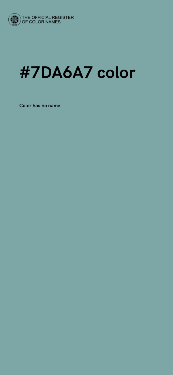 #7DA6A7 color image