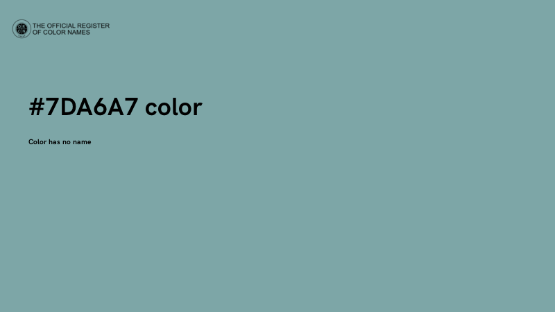 #7DA6A7 color image