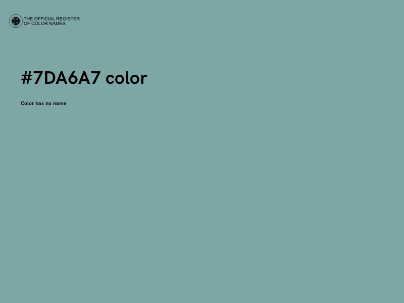#7DA6A7 color image