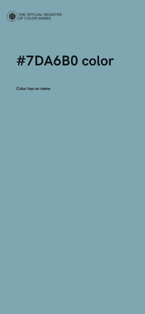 #7DA6B0 color image