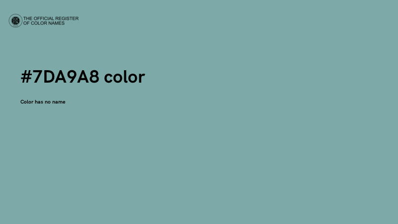#7DA9A8 color image