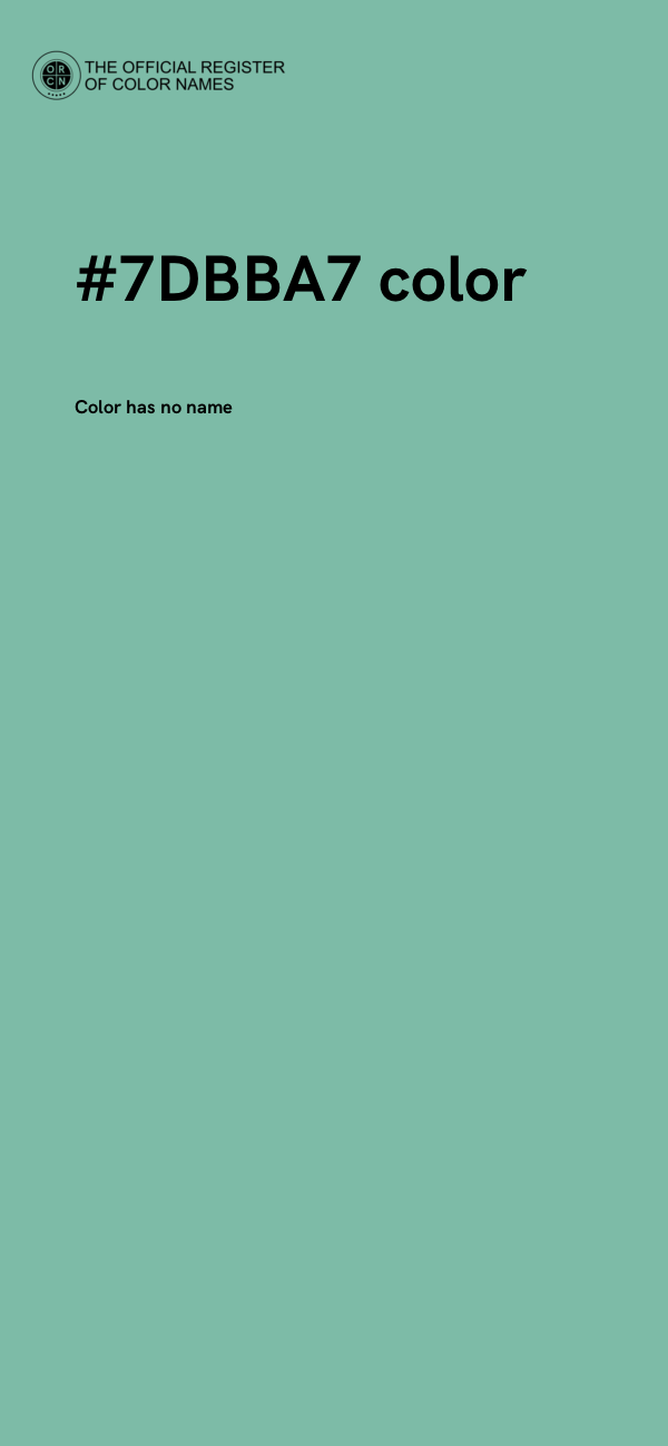 #7DBBA7 color image