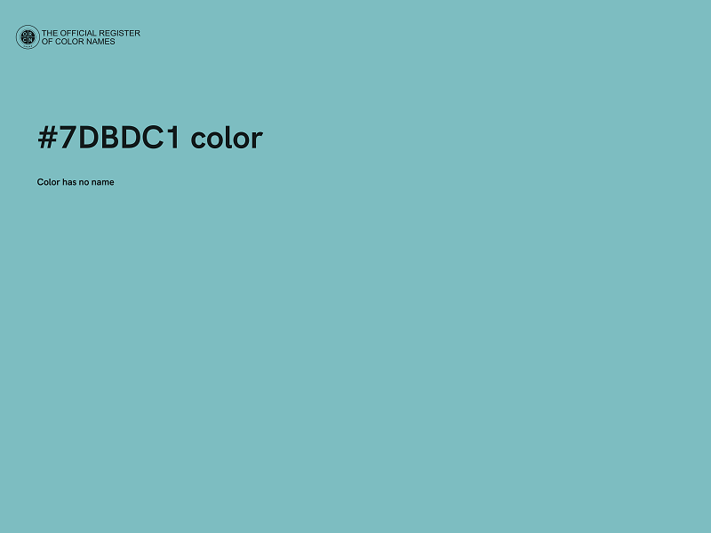 #7DBDC1 color image