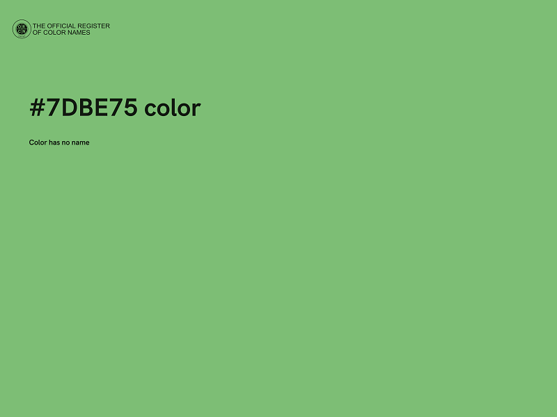 #7DBE75 color image