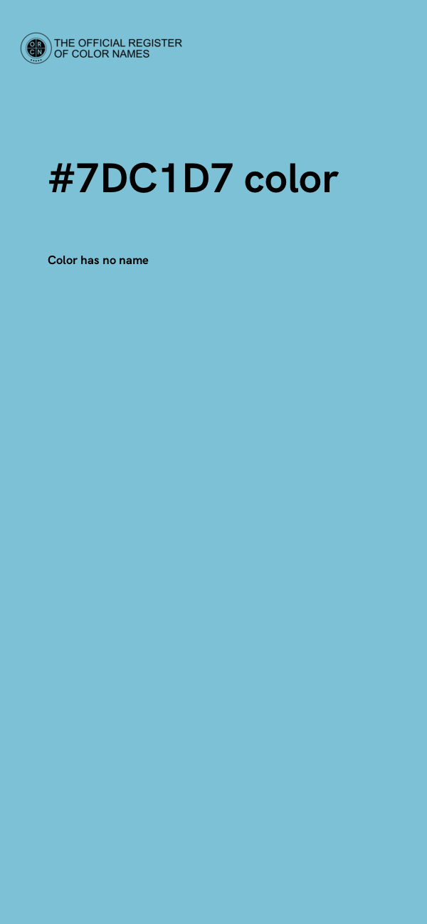 #7DC1D7 color image