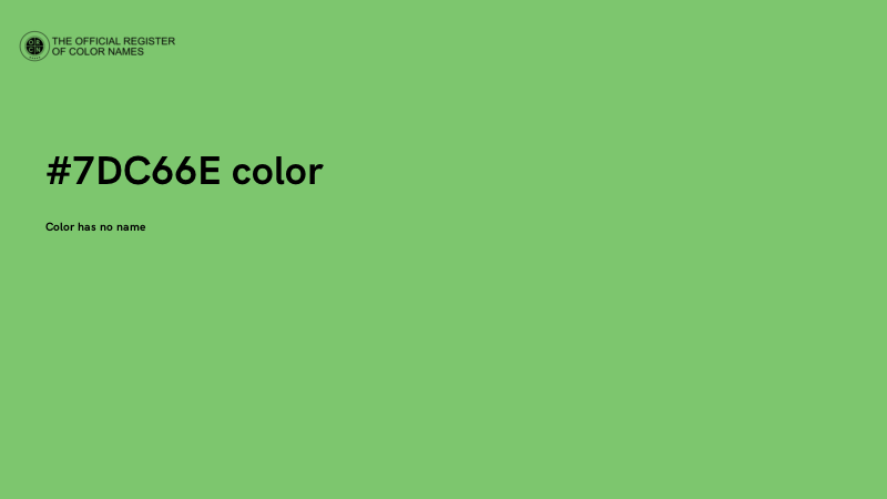 #7DC66E color image
