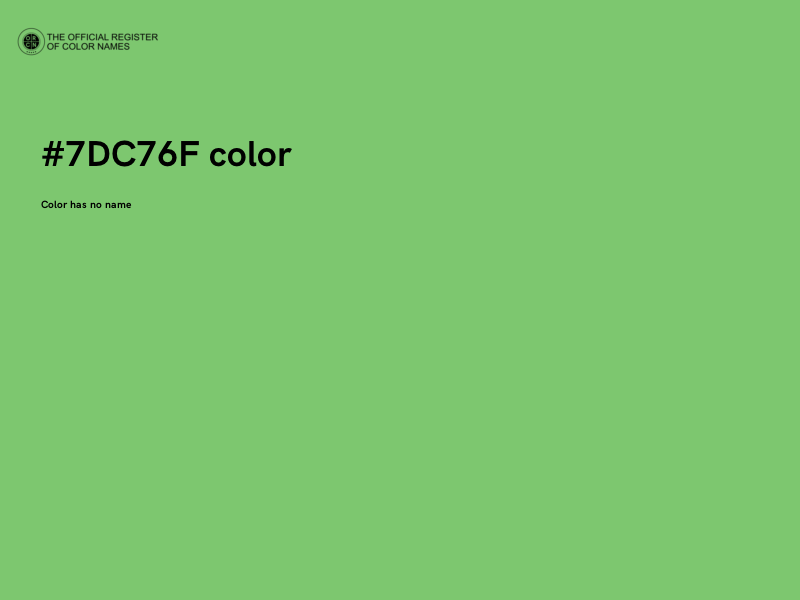 #7DC76F color image