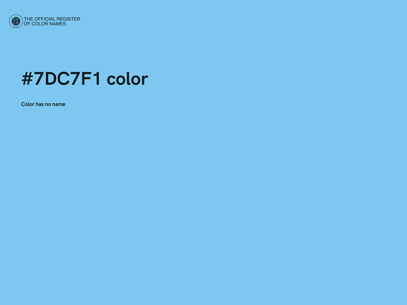 #7DC7F1 color image