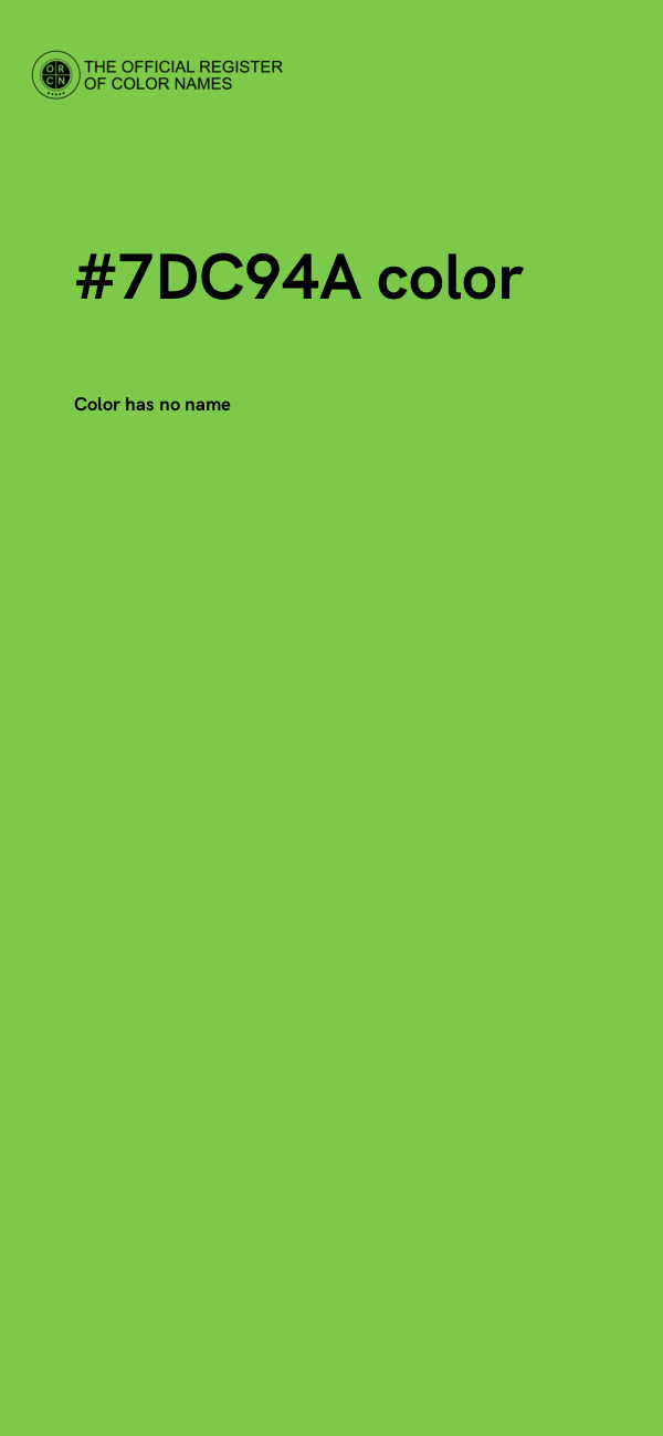 #7DC94A color image