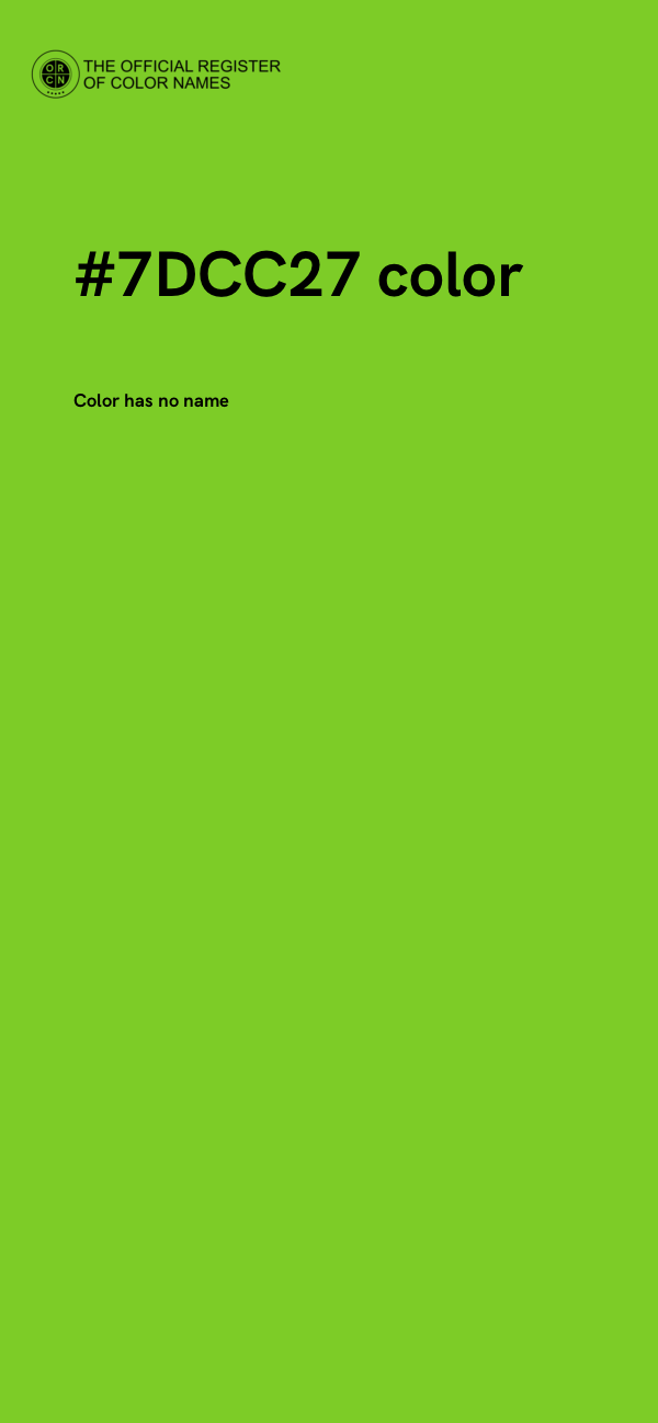 #7DCC27 color image