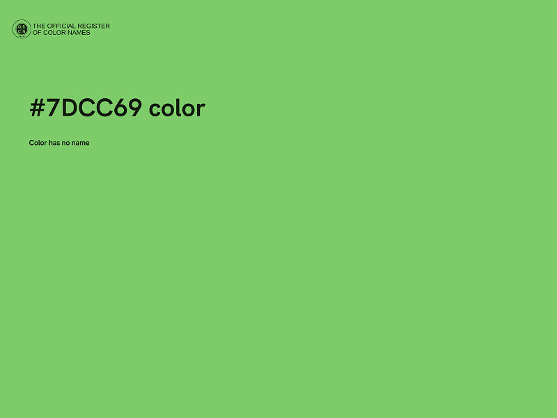 #7DCC69 color image