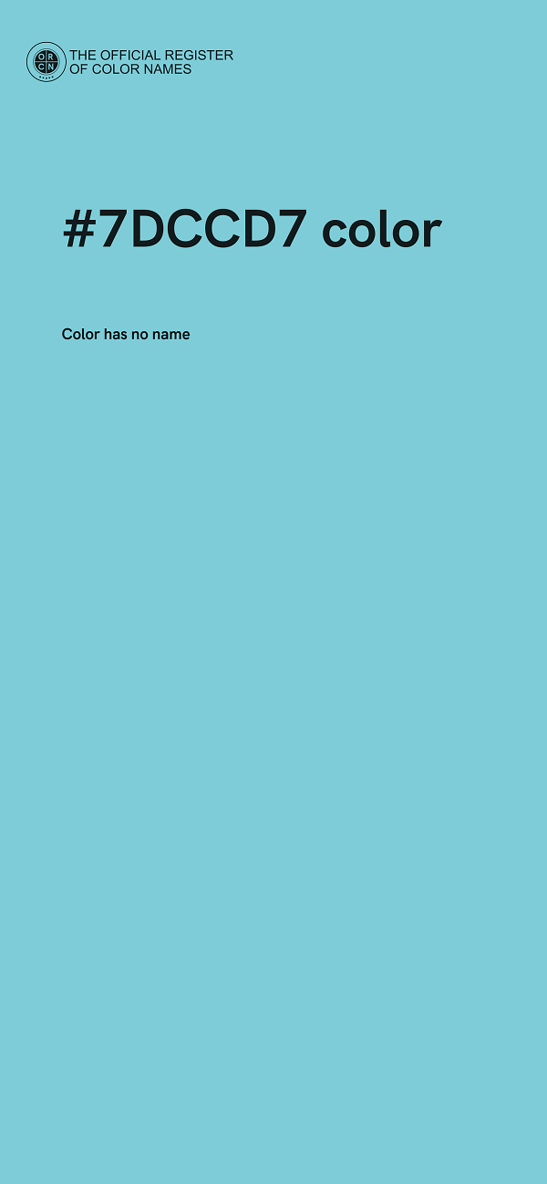 #7DCCD7 color image