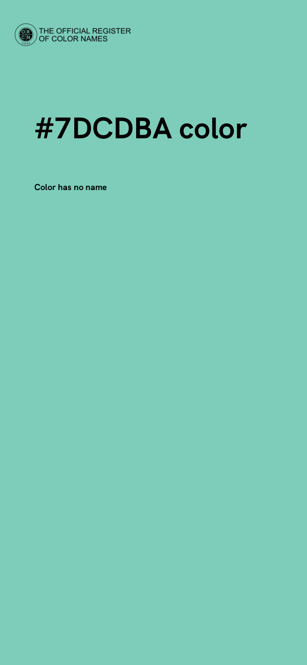 #7DCDBA color image