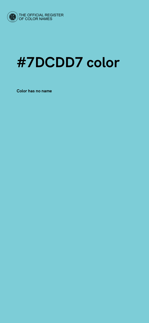 #7DCDD7 color image