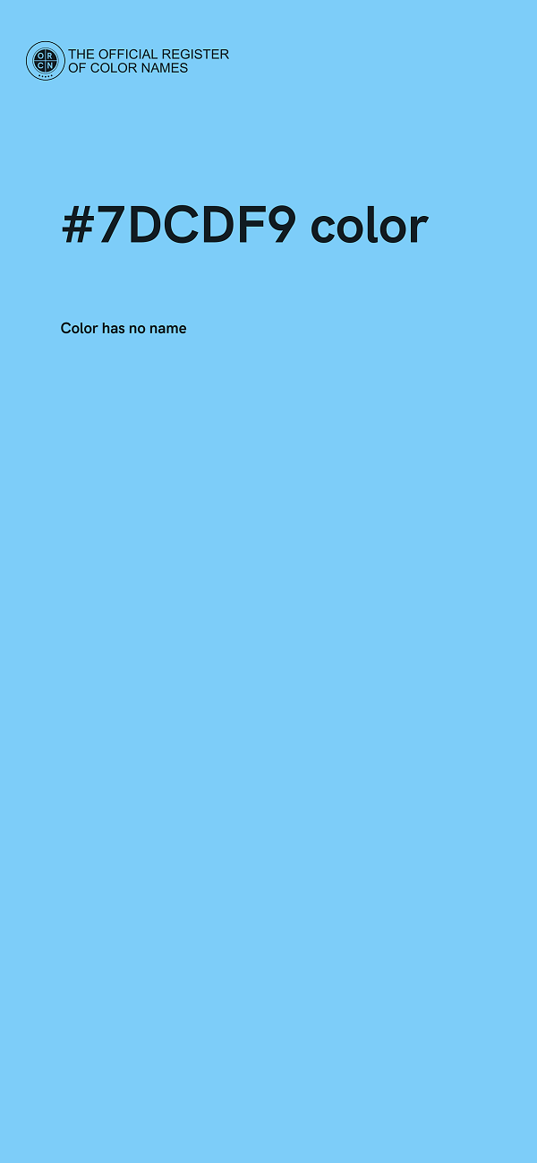 #7DCDF9 color image