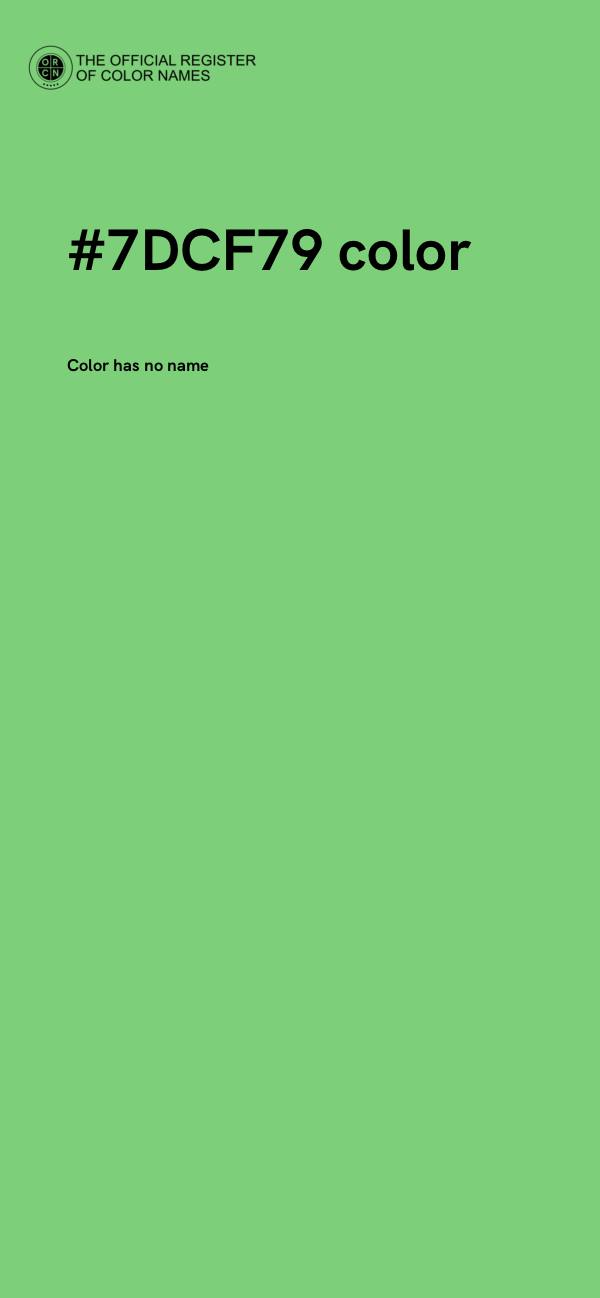 #7DCF79 color image