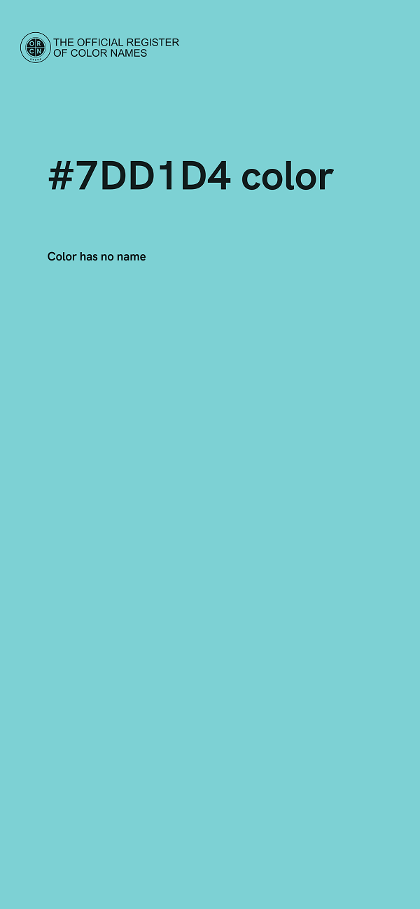 #7DD1D4 color image