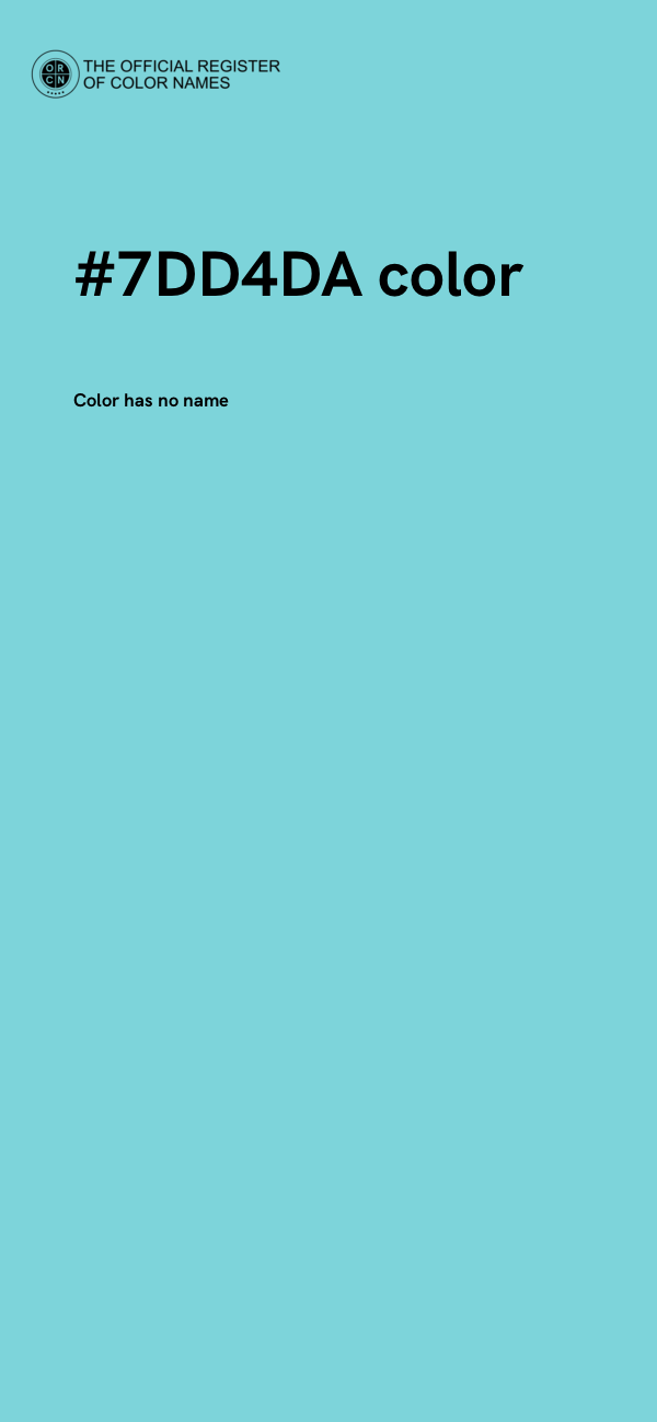 #7DD4DA color image