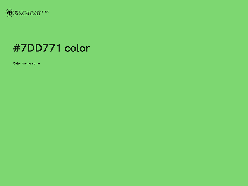 #7DD771 color image