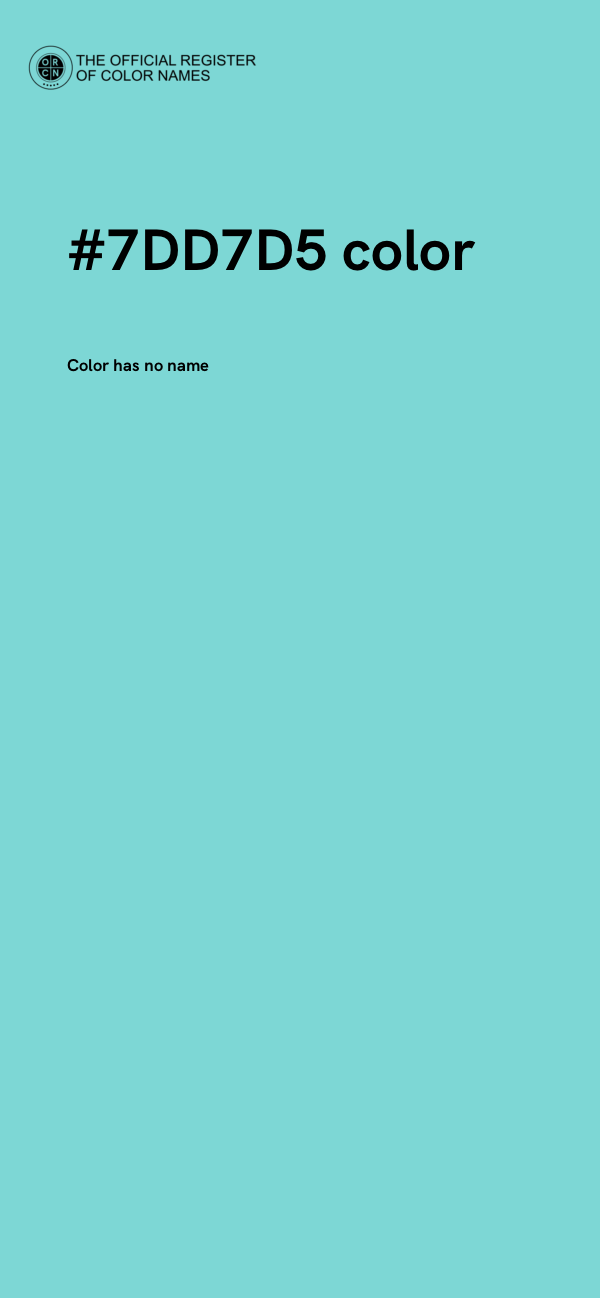 #7DD7D5 color image