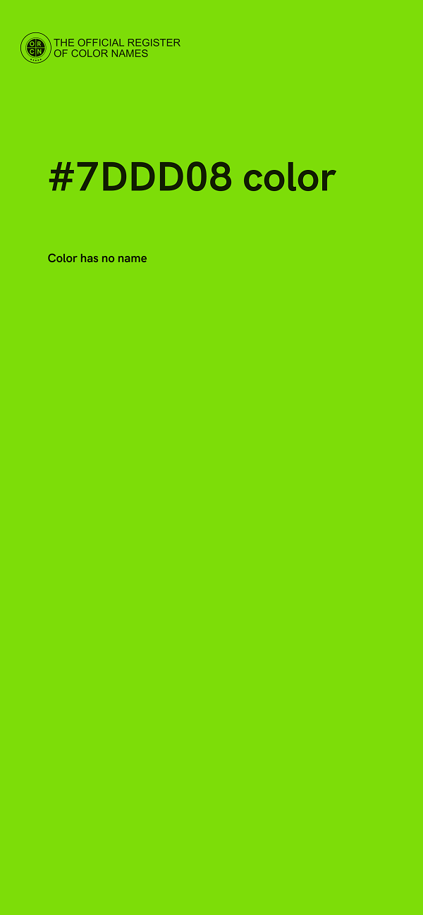#7DDD08 color image